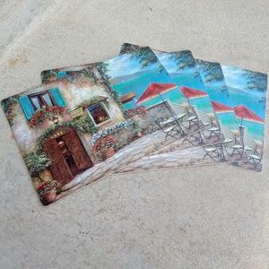 🆕4 Pack PLACEMATE Tucson Summer Cafe Plaza